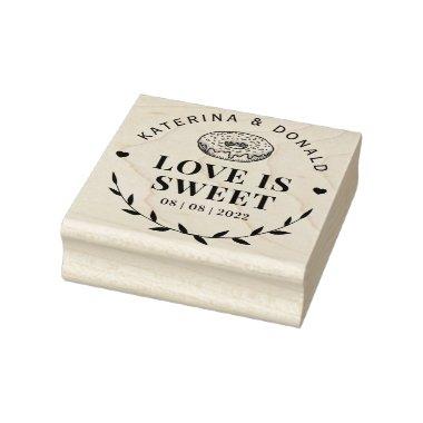 Rustic Donut Love is Sweet Self-inking Stamp