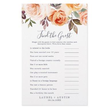 Rustic Earth Find the Guest Wedding Reception Game Flyer