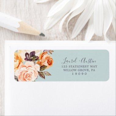 Rustic Earth Florals | Mint Return Address Label