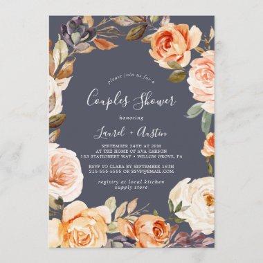 Rustic Earth Florals | Purple Couples Shower Invitations