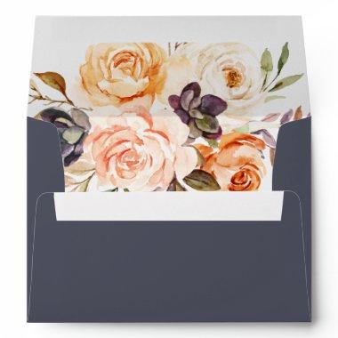 Rustic Earth Florals | Purple Wedding Invitations Envelope