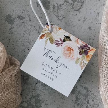 Rustic Earth Florals Thank You Favor Tags