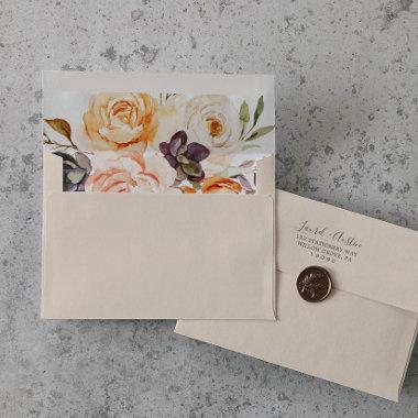 Rustic Earth Florals Wedding Invitations Envelope