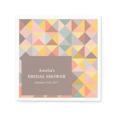 Rustic Earthy Fall Neutrals Custom Bridal Shower Napkins