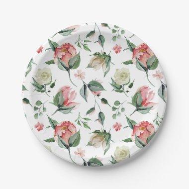 Rustic Elegance Blush Pink  Paper Plates