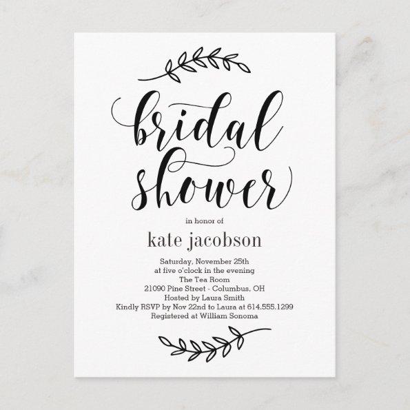Rustic Elegance Bridal Shower Invitation PostInvitations