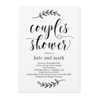 Rustic Elegance EDITABLE COLOR Couples Shower Invitations