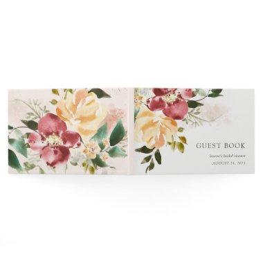 Rustic Elegance | Floral Watercolor Guest Book
