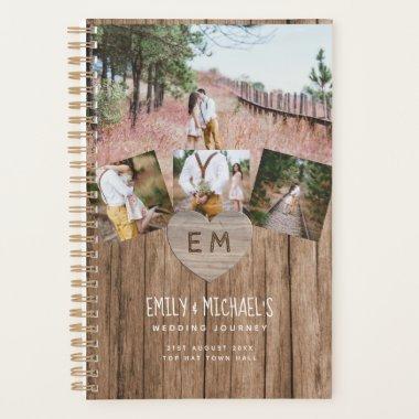 Rustic Engraved Heart Wedding  PHOTOS Planner