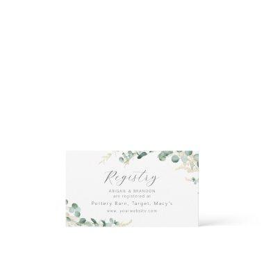 Rustic eucalyptus greenery boho bridal Registry Place