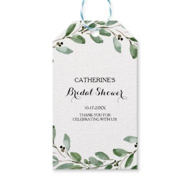 Rustic Eucalyptus Greenery Bridal Shower Gift Tags