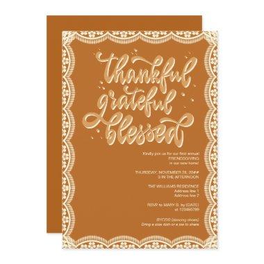Rustic Fall Autumn Friendsgiving Terracotta