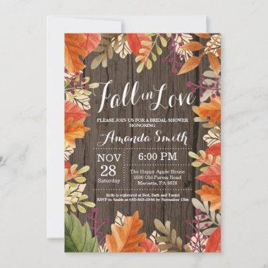 Rustic Fall Bridal Shower Invitations