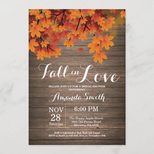 Rustic Fall Bridal Shower Invitation Invitations