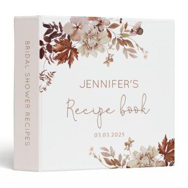 Rustic fall  Recipe Book 3 Ring Binder