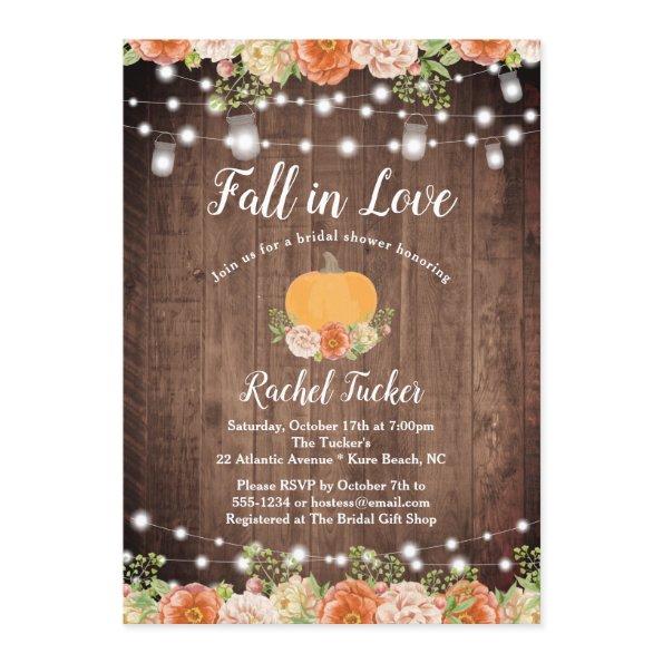 Rustic Fall in Love Mason Jar Lights