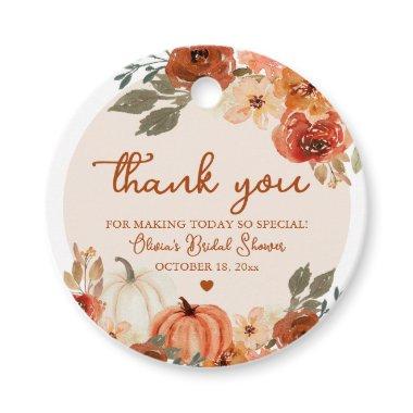 Rustic Fall in Love Pumpkin Autumn  Favor Tags