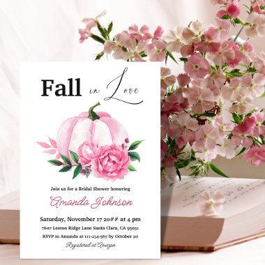 Rustic Fall Love Blush Pink Pumpkin