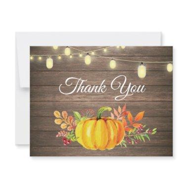 Rustic Fall Pumpkin Autumn Thank You