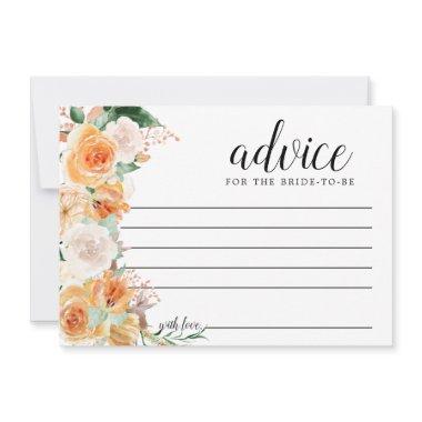 Rustic Fall Rose Floral Words of Advice Card