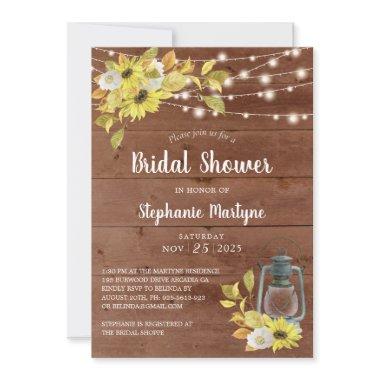 Rustic Fall Sunflower Lantern Lights