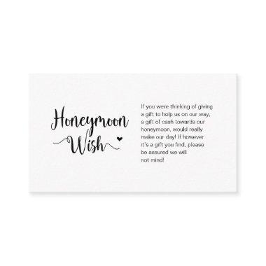 Rustic Farm, Black Script, Honeymoon Wish Enclosure Invitations