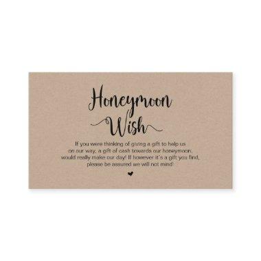 Rustic Farm Brown Kraft, Honeymoon Wish Enclosure