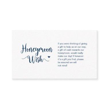 Rustic Farm, Navy Blue, Honeymoon Wish Enclosure Invitations