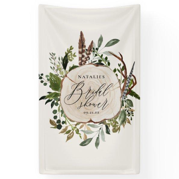 Rustic farmhouse barn botanical bridal shower banner