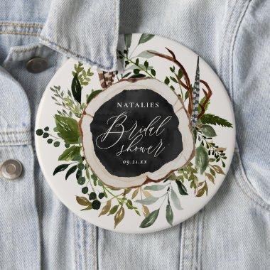 Rustic farmhouse barn botanical  button