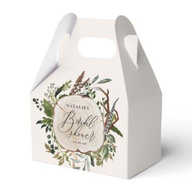 Rustic farmhouse barn botanical bridal shower favor boxes