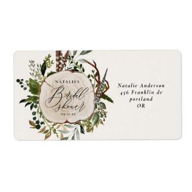 Rustic farmhouse barn botanical  label