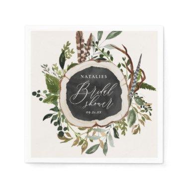 Rustic farmhouse barn botanical bridal shower napkins