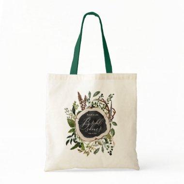 Rustic farmhouse barn botanical bridal shower tote bag