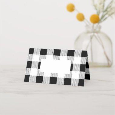 rustic farmhouse black white buffalo plaid party place