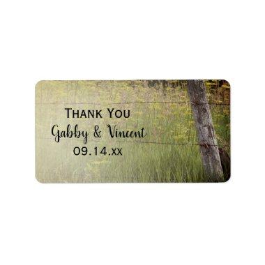 Rustic Fence Post Wedding Thank You Favor Tags
