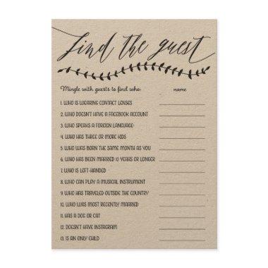 Rustic Find the Guest  Game Enclosure