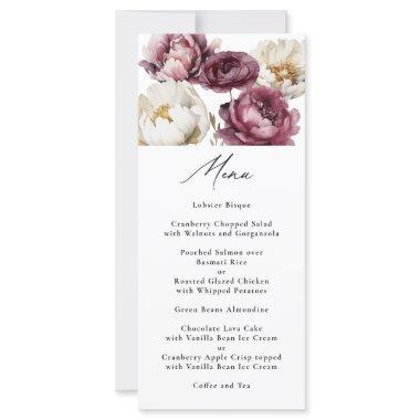 Rustic Floral Abundance Bridal Shower Menu