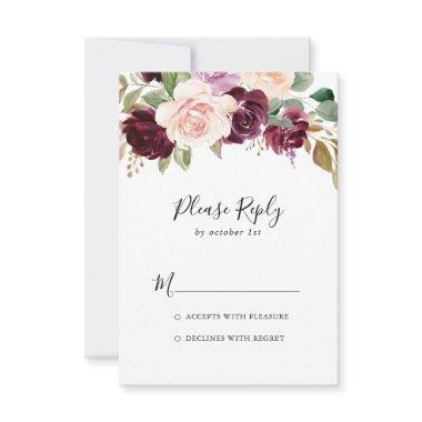 Rustic Floral and Botanical Foliage RSVP