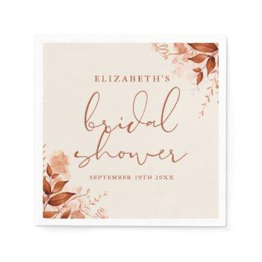 Rustic Floral Autumn Fall  Napkins