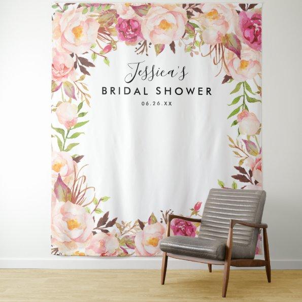 Rustic Floral Bridal Shower Backdrop