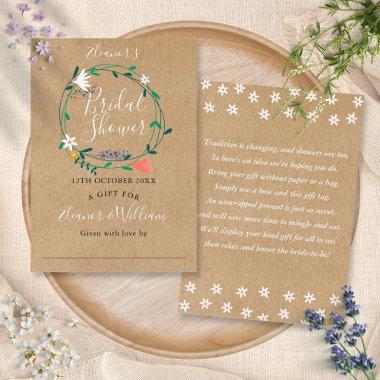 Rustic Floral Bridal Shower Display Invitations and Tag