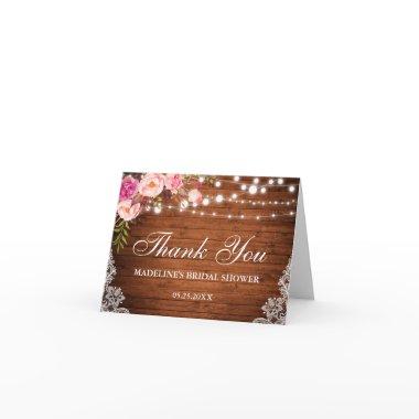 Rustic Floral  Wood Lace Thanks N Thank You