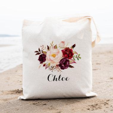 Rustic Floral bridesmaid,Wedding Gift Tote Bag