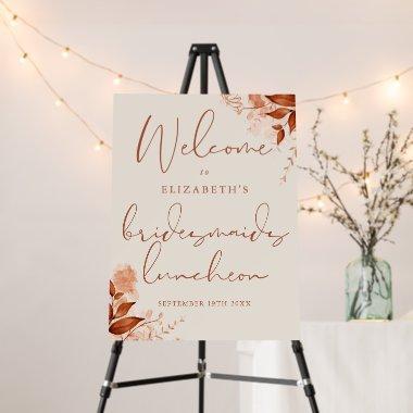 Rustic Floral Bridesmaids Luncheon Welcome Sign