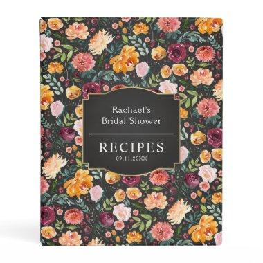 Rustic Floral Chalkboard  Recipes Mini Binder