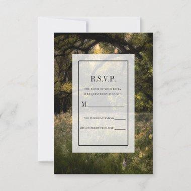 Rustic Floral Enchanted Forest Tree Wedding RSVP I Invitations