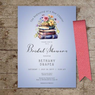 Rustic Floral New Chapter Begins Blue Shower