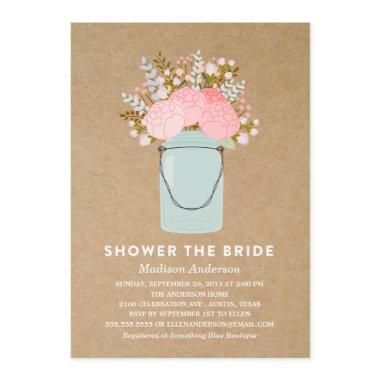 RUSTIC FLOWERS | BRIDAL SHOWER Invitations