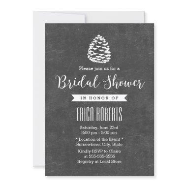 Rustic Forest Pine Cone Chalkboard